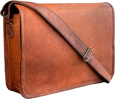 Vintage Leather Messenger Bag 